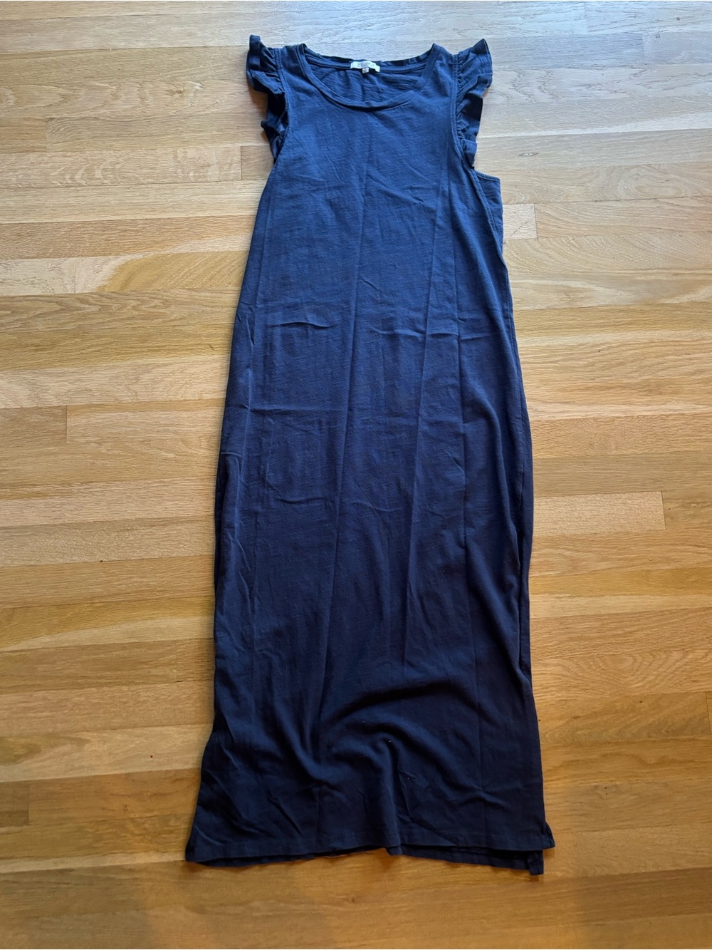 Z Supply Navy Ruffle Sleeve Midi Dress